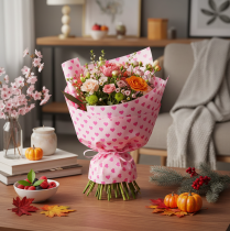 Artikel Manchetpapier met hartmotief, roze, 25 cm, 100 m