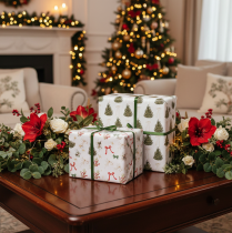 Artikel Decoratiestof voor kerst, per meter verkocht, 120 cm breed, 2 stuks
