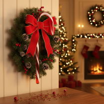 Artikel Kunstmatige snoepstokdecoratie in rood en wit, 35 cm, 3 stuks