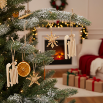 Artikel Decoratieve slee om in de kerstboom te hangen, 6 cm, 6 stuks