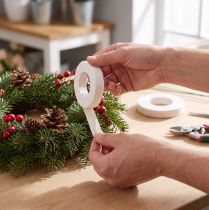 Artikel Bloemenlint, wit, 13 mm, 2 stuks