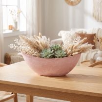 Artikel Decoratieve schaal plantenbak roze 34cm x 11cm H11cm