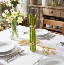 Artikel Decoratieve Asperges Groen Kunstgroente L22cm Ø1,5cm 3st