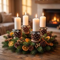 Artikel Kaarshouder Adventskranskaarshouder zwart 2,2×4cm 4 st