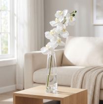 Artikel Kunst orchidee kunstbloem wit Ø6,5-8cm 77cm