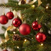 Artikel Kerstbal kunststof rood Ø6cm 12 st