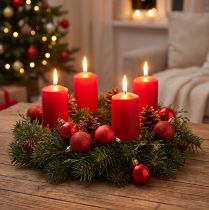 Artikel Mini kerstbal rood Ø3cm 14 stuks