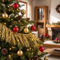 Artikel Klatergoud Licht Goud Boom Hangende Kerst L50cm