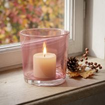 Artikel Glazen pot Ø10cm H8,5cm oud roze