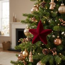 Artikel Sterren stroomden donkerrood 10 cm