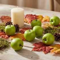 Artikel Decoratieve mini appels groen geel kunst H4,3cm Ø3,6cm 24 st