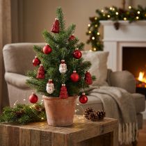 Artikel Mini kerstdecoratiefiguren en ballen assorti glas 3cm 9 st