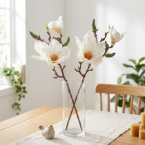 Artikel Magnolia Witte Kunstbloemknoppen Decoratie Tak H40cm 2st
