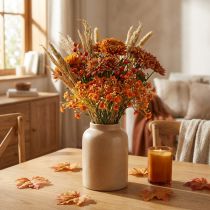 Artikel Gypsophila kunstbloemen gipskruid oranje L30cm 6 stuks in een bos