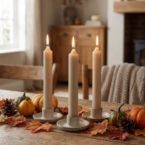 Artikel Taper kaarsen korte kaarsen bruin herfstdecoratie Ø21/110mm 6 st
