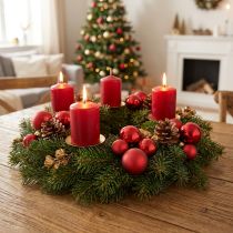 Artikel Mini kerstballen rood mat/glanzend Ø2,5cm 22 stuks