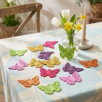 Artikel Strooidecoratie vlinder houten tafeldecoratie lente 4×3cm 72 st