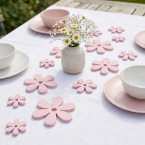 Artikel Strooidecoratie hout bloemen roze tafeldecoratie zomer Ø2–6cm 20 st