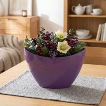 Artikel Plantenboot sierschaal paars 20×9cm H12cm