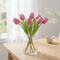 Artikel Bloemdecoratie Tulpen Kunstbloemen Paars 20cm 6 Stuks