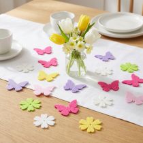 Artikel Strooidecoratie Lentevlinderbloemen 6 kleuren 4cm 72 stuks
