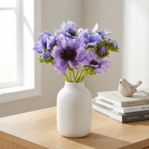 Artikel Kunstbloemenboeket: Anemoon, Anemoon, Blauw, Paars, L28cm