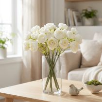 Artikel Kunstmatig ranunculusboeket, langdurige bloemdecoratie voor de lente, 32 cm, 5 stuks