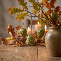 Artikel Hangende dennenappels als herfstdecoratie, 5 cm, 3 stuks