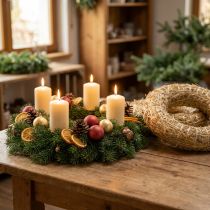 Artikel Strokrans Ø35cm naturel - decoratieve krans voor knutselen &amp; Advent, set van 5