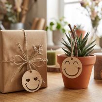 Artikel Houten hanger Emoticon Emoticon® Ø4cm naturel 24 st