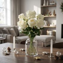 Artikel Boeket rozen wit, crème 55cm