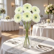 Artikel Gerbera kunst wit 62cm 6 st
