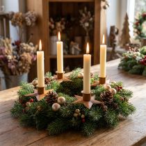 Artikel Kandelaar kaarsen adventsster bruin Ø9,5cm 4st