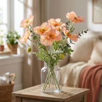 Artikel Kunstbloemen kunst klaproos bloemdecoratie 35cm bos 3 st