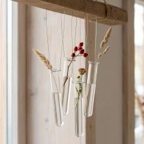 Artikel Reageerbuis decoratief glas om minivaasje op te hangen Ø2,4cm H22,5cm