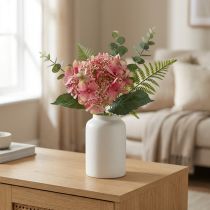 Artikel Hortensia kunstmatige roze en groene tuinbloem met knoppen 52cm