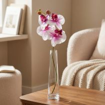 Artikel Orchidee Kunst Phalaenopsis 4 Bloemen Wit Roze 72cm