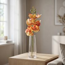 Artikel Kunstorchidee Phalaenopsis gevlamd rood geel 78cm