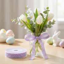 Artikel Kantlint paars decoratief lint bloem sieradenlint B9mm L20m