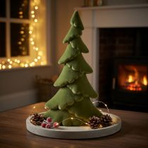 Artikel Kunstkerstboom dennengroen gevlokt 45cm