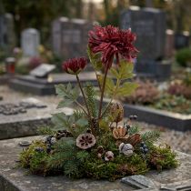 Artikel Kunstchrysant in bordeaux Ø5cm/Ø11cm L70cm