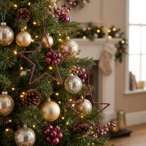 Artikel Decoratieve sterbessen kerstdecoratie hangende glitter Ø18cm 8-delige set