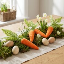 Artikel Worteldecoratie wortelen geflockt oranje groen H23cm 8 st