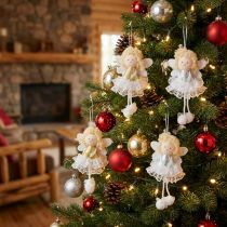 Artikel Engel hanger boomdecoratie Kerstdecoratie H13,5cm 4 stuks