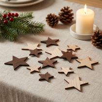Artikel Decoratieve kerststerren naturel bruin Ø3,5–5,5cm 48 st
