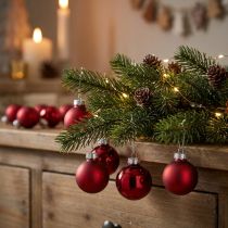 Artikel Mini kerstballen rood glas mat glans Ø3cm 22 st