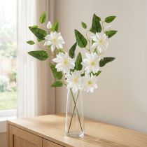 Artikel Kunstmatige clematistak met bloesem voor een elegante en onderhoudsvriendelijke decoratie, 81 cm, 2 stuks