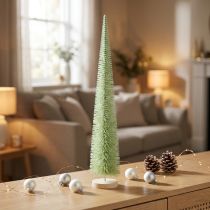 Artikel Kunstkerstboom, decoratieve boom op een houten voet, 60 cm