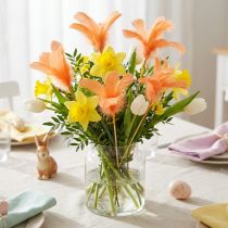 Artikel Decoratieve veren oranje vogelveren op stok 36cm 12 st