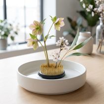 Artikel Egel, Kenzan, Ikebana, zilveren metalen arrangement voet, rond Ø5cm